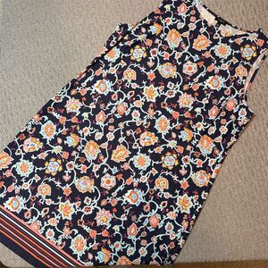 Talbots Women's XLP Floral Sleeveless Shift Dress Multicolor Casual